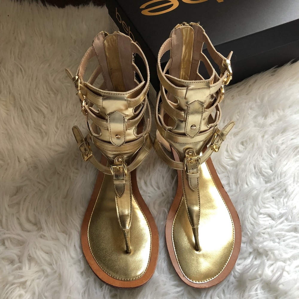 Gold Gladiator Sandals